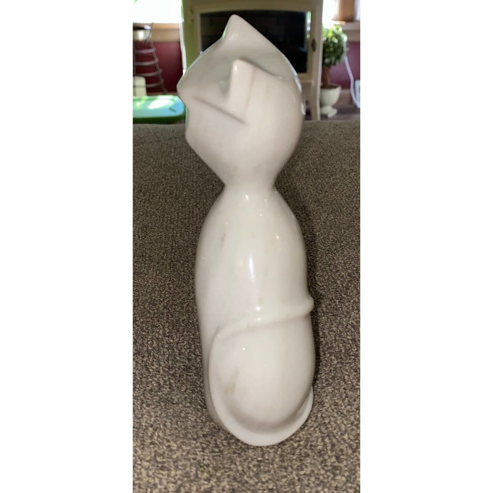 Vintage Sitting Cat Marble Figurine - Picture 9 of 9